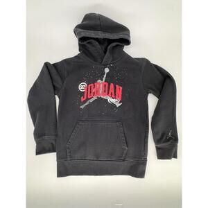 Boys Jordan Hoodie Black Size 10-12 Red Gray Black
